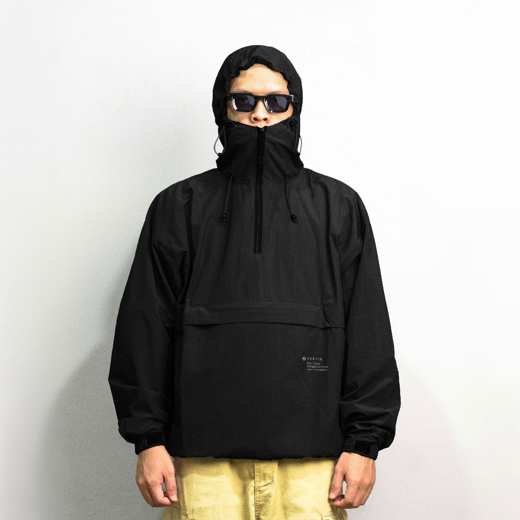 Fertig - Topanga Black - Jacket Cagoule - Gorpcore - Jacket Parasut Pria
