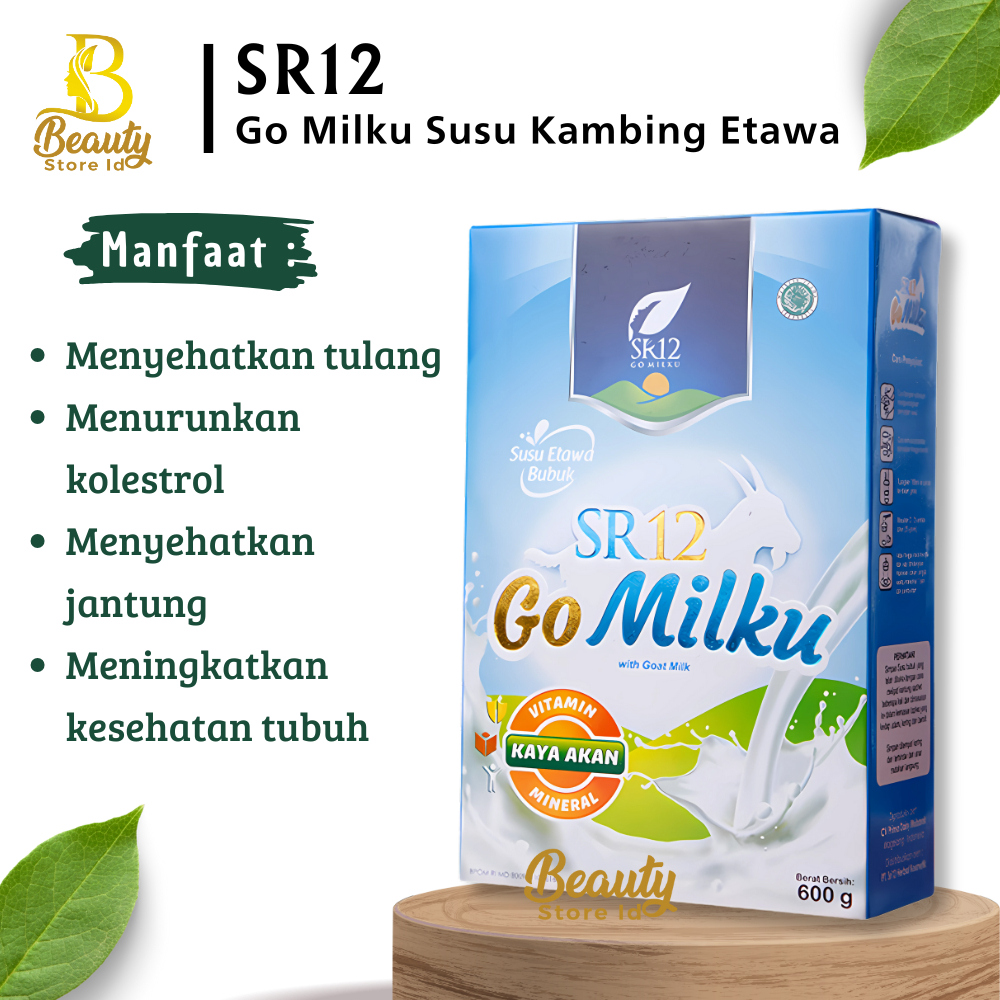 

BS - SR12 Go Milku Susu Etawa Susu Gomilku SR12 Susu Kambing Etawa Bubuk Kualitas Premium Kemasan Hemat 600 gram