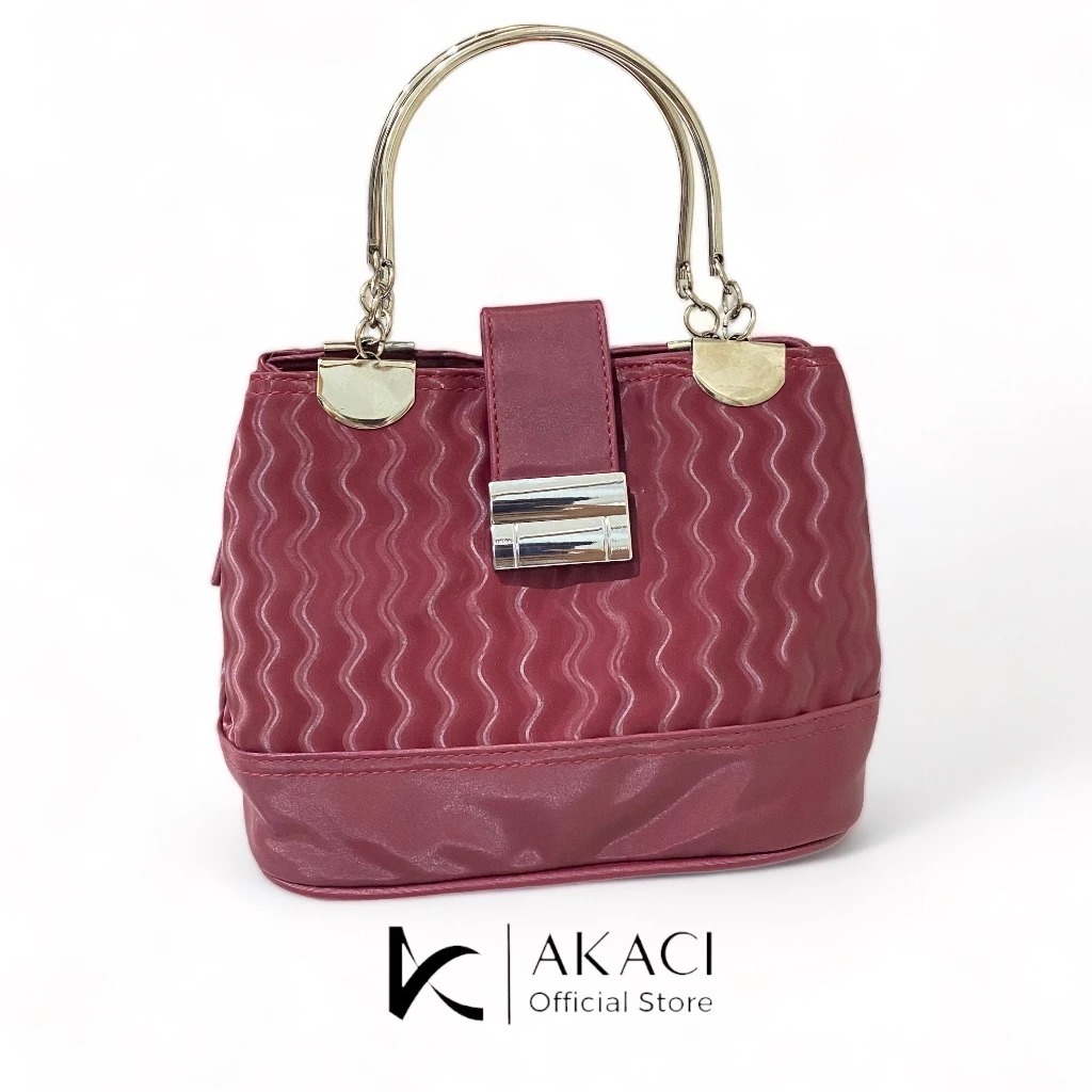 [KAIZY OFFICIAL]Akaci - Banna Tas Selempang Wanita Jinjing Behel Besi 09-8037 Bahan Nilon Kekinian U
