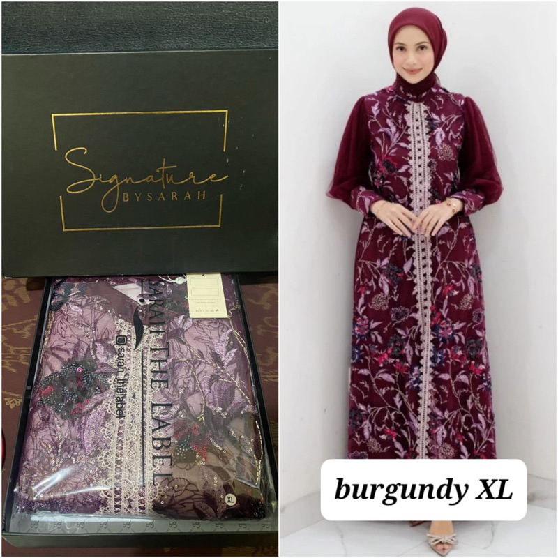 (Ready) Nadine Dress (Special Edition) Burgundy XL - SIGNATURE BY SARAH THE LABEL