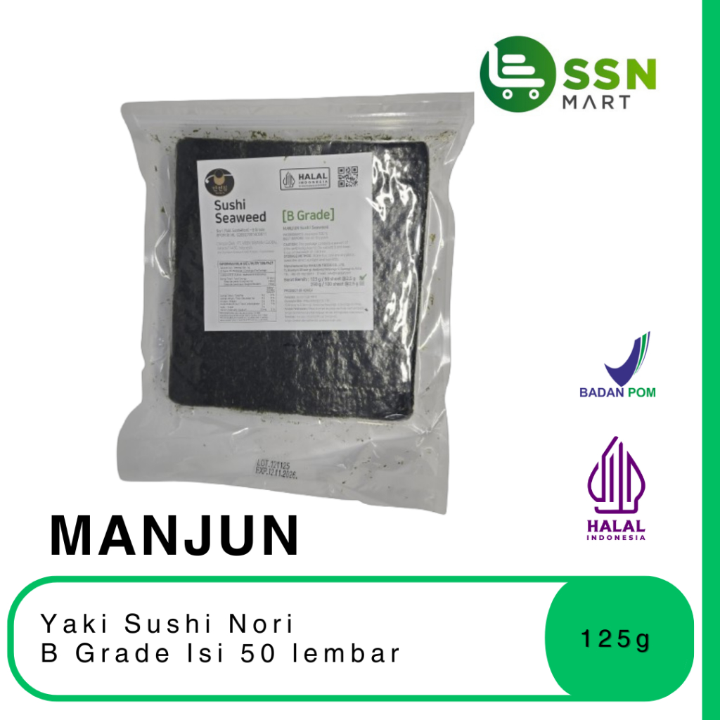 

SSNMart Manjun "80" Yaki Sushi Nori 125g (50sheet)