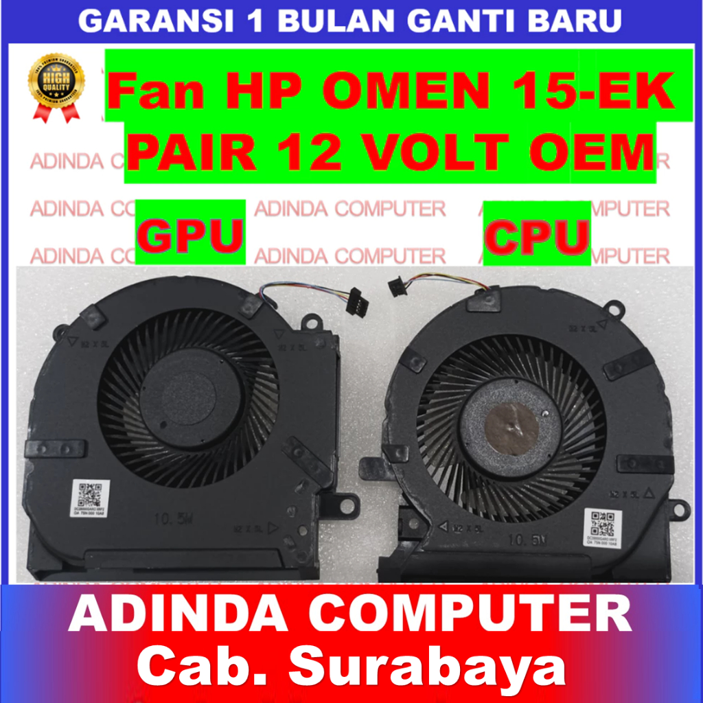 Fan HP Omen 15-EK 15-ek0044tx 15-ek0045tx 15-ek0105tx 12 Volt VARIASI