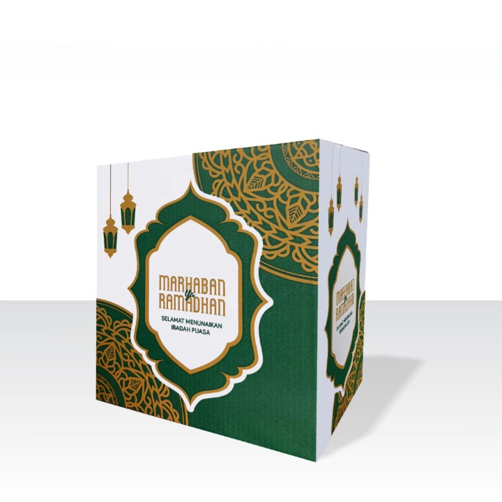 

( 10 Pcs )Box Karton Murah Hampers Sembako Edisi Lebaran Idul Fitri Tebal Kokoh Motif Mandala Ramadhan Ukuran 30x20x33 Cm