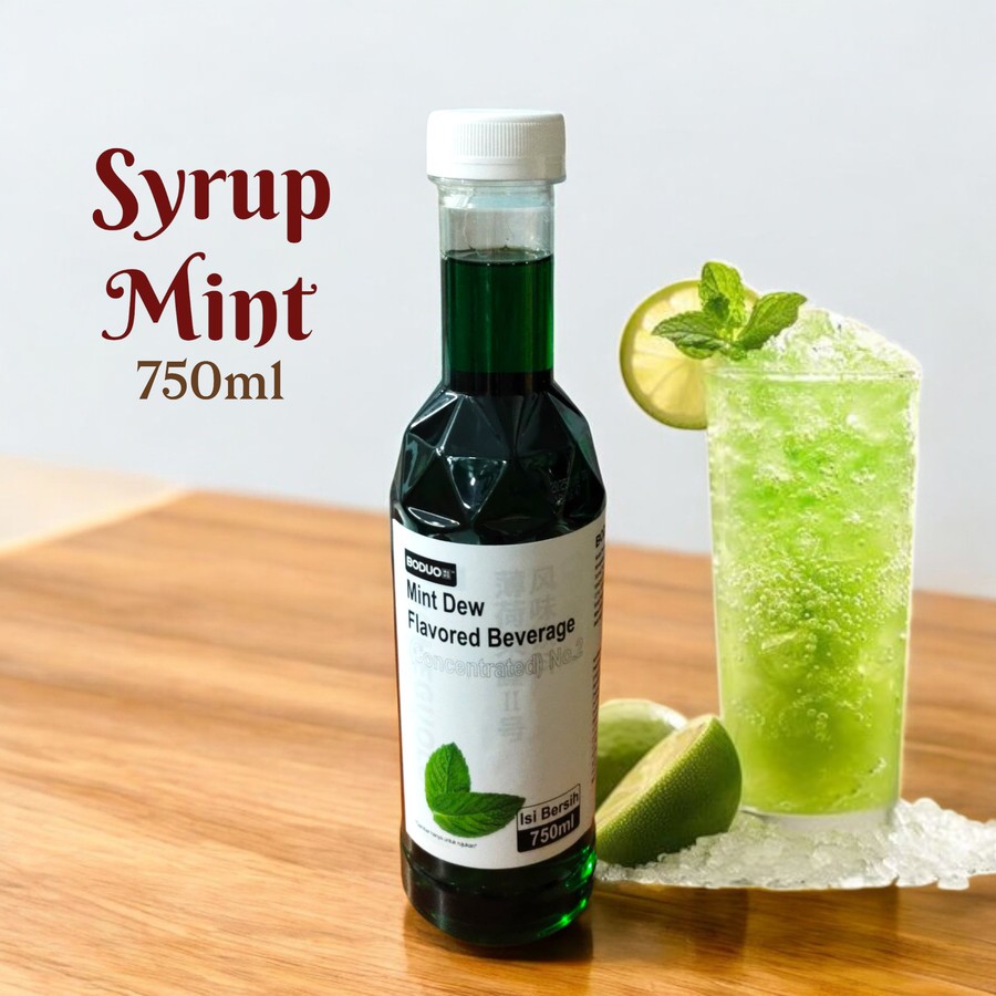 

Boduo Mint Dew Flavored Beverage Concentrated Sirup Mint 750ml