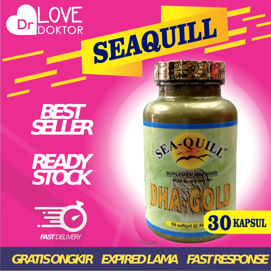 SEA-QUILL SEAQUILL SEA QUILL DHA GOLD VITAMIN IBU HAMIL MENYUSUI NUTRISI OTAK ANAK CERDAS 50 KAPSUL