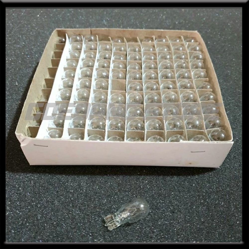 100 PCS BOHLAM SEN/BOHLAM COLOK/BOHLAM TANCAP 12V 10 WATT T13 PUTIH MOKINI T13