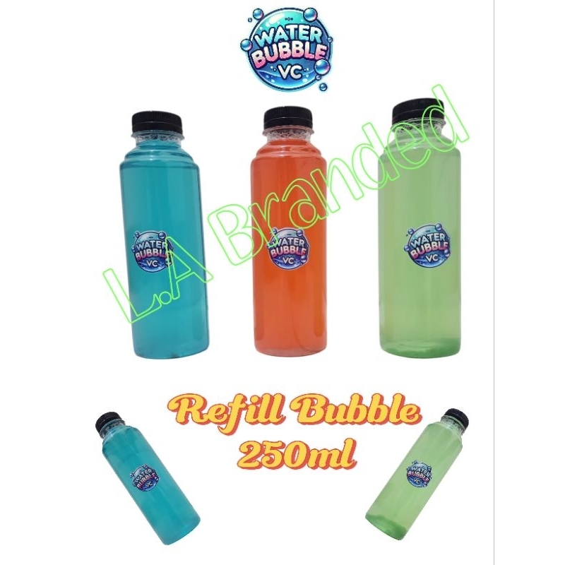 MAINAN ANAK Refill bubble gun water air buble gelembung sabun refil isi ulang 250ml