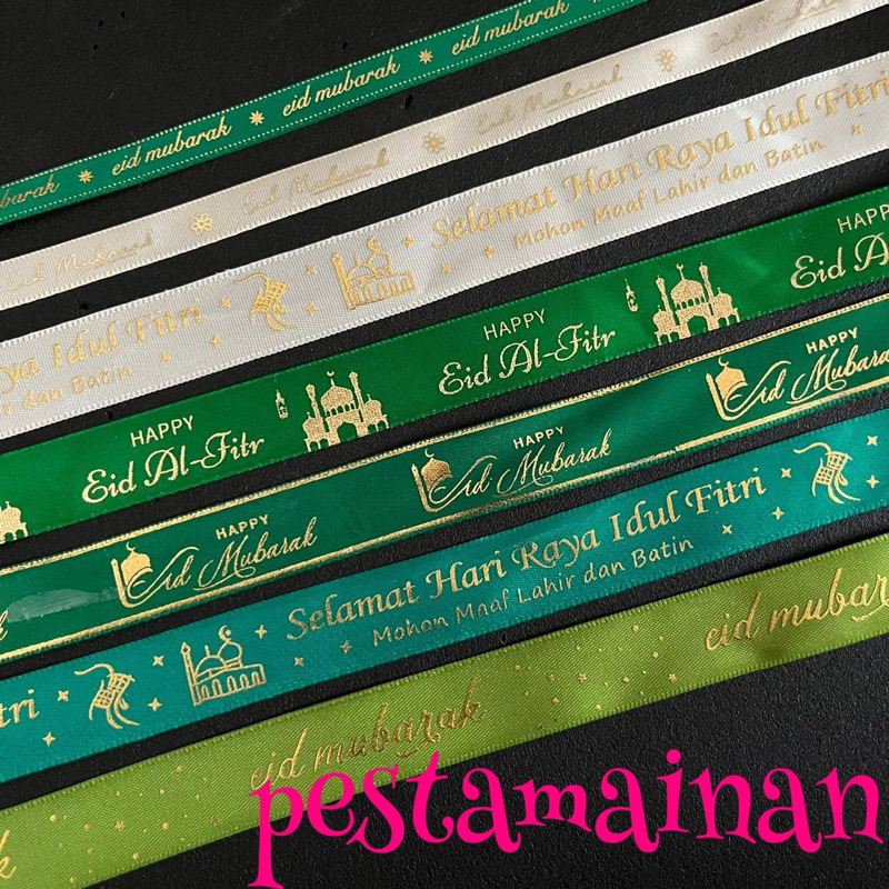 

Pita satin selamat idul fitri tali hiasan souvenir hampers ramadan ramadhan kareem ribbon eid mubarak 1 yard 1yard lebaran mubarok printing sablon selempang slempang parsel parcel ribbon dekorasi hangtag hang tag kartu ucapan greeting card masjid ketupat