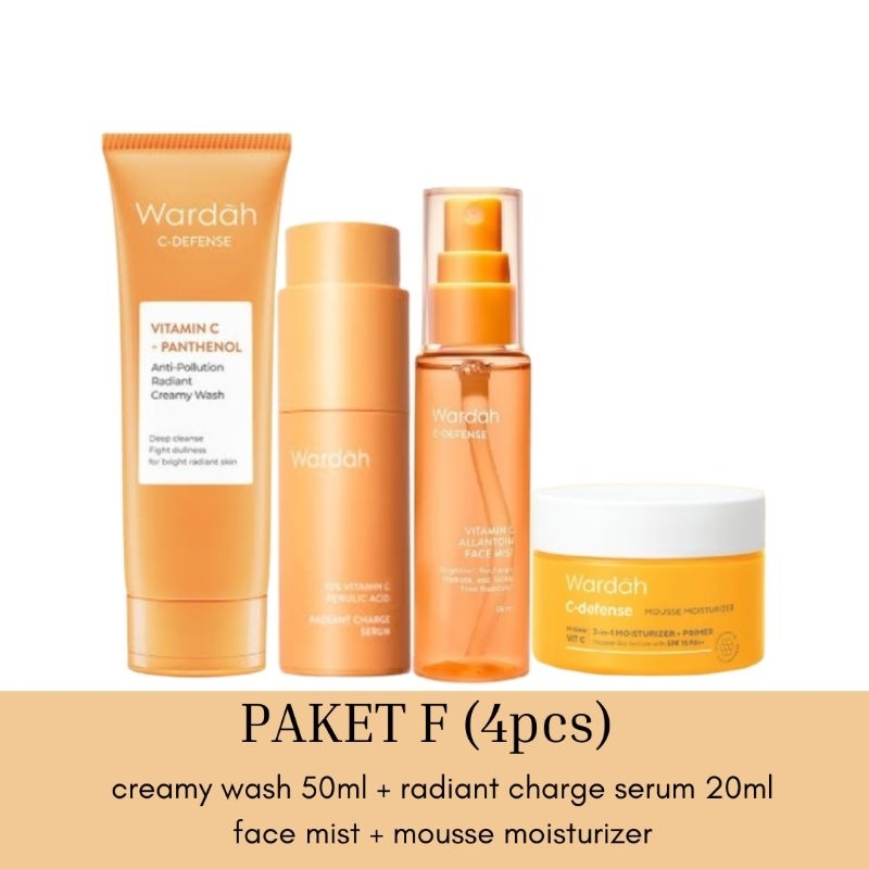 Wardah C-Defense Paket Lengkap | Wardah C-defense Facemist DD Cream Serum | Skincare Wardah