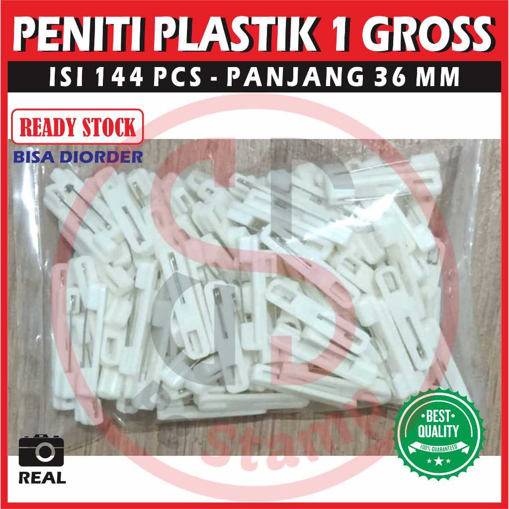 

Peniti Plastik 1 gross (144 pcs) Papan Nama