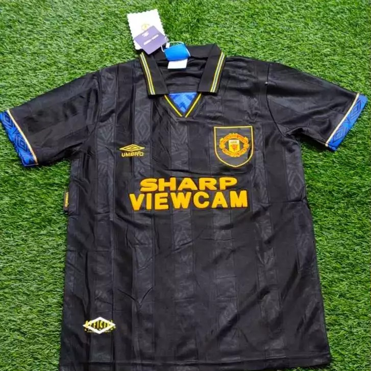 JERSEY RETRO VINTAGE MU KUNGFU HITAM AWAY 93/94 GRADE ORI CLASSIC