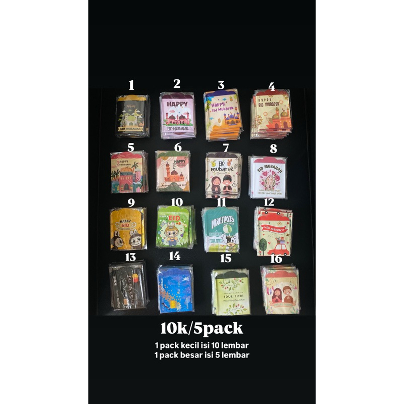 

5 Pack AMPLOP LEBARAN ISI 5-10 LEMBAR