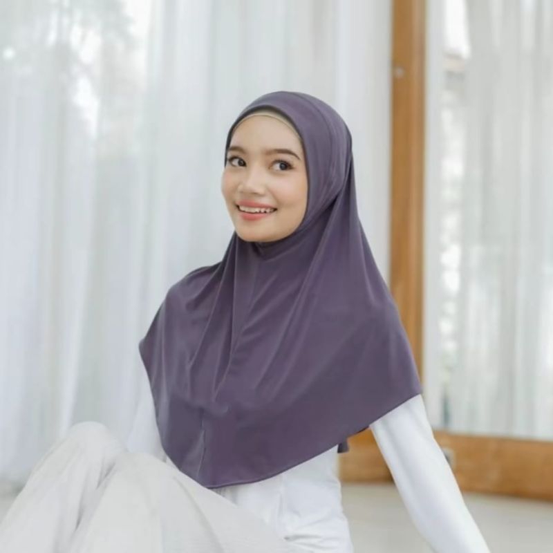 Rania Small | hijab bergo soft pet | hijab pendek | hijab sport | bergo sport