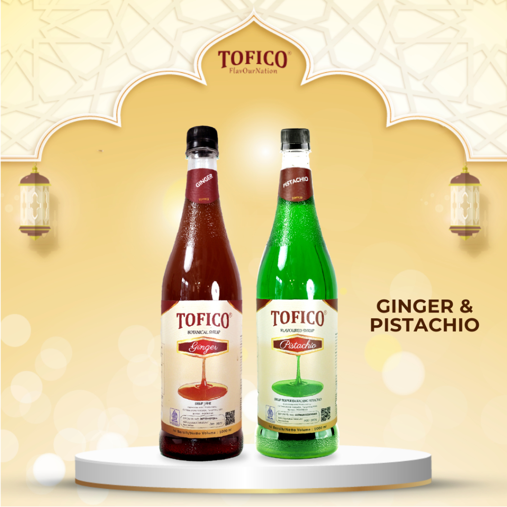 

PAKET SPECIAL RAMADAN Tofico Syrup Ginger 1L + Pistachio Syrup 1L