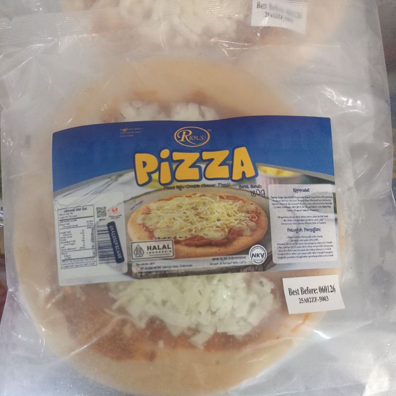 

pizza double cheese 180gr