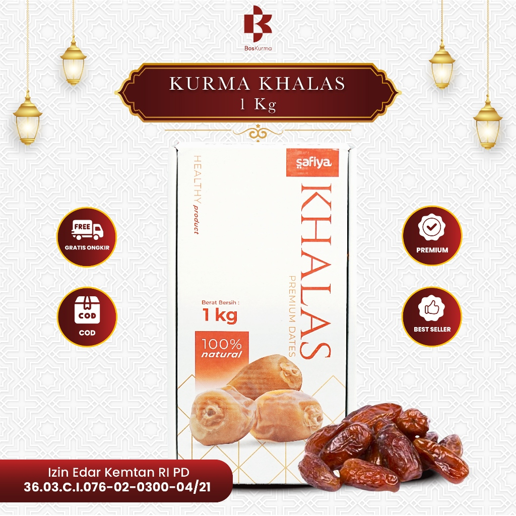 

Kurma Khalas Saad 1 Kg SAFIYA Premium Original