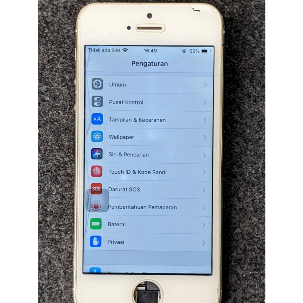 LCD Iphone 5s putih Original copotan