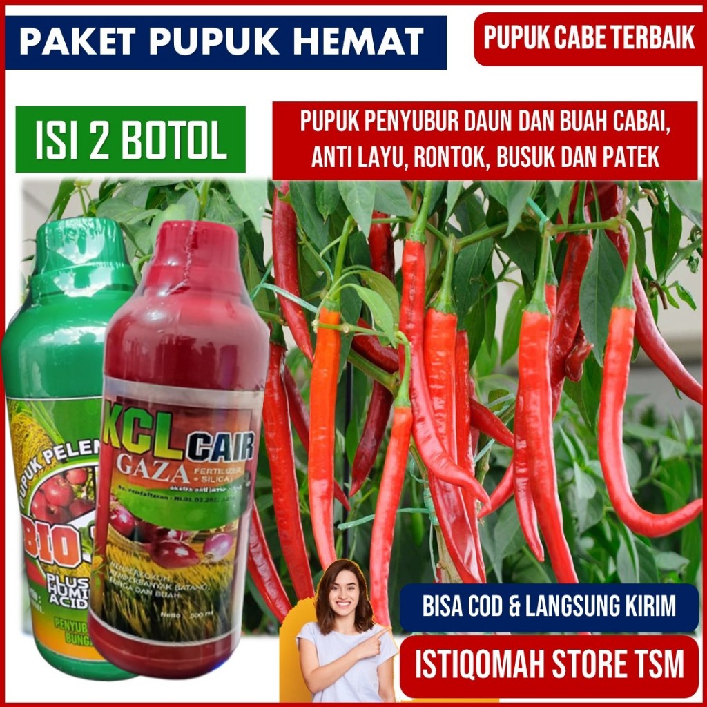 OBAT CABE TERBAIK isi 2 BOTOL PELEBAT CABE dan OBAT CABE ANTI RONTOK, LAYU dan BUSUK - Pupuk Lombok 