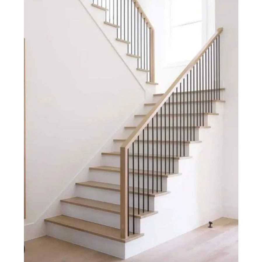 Railing Tangga Minimalis/Riling Tangga Minimalis Mix Kayu/Railing Tangga Kayu Custome