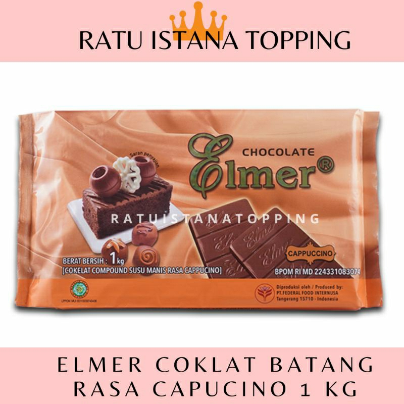 

ELMER COKELAT BATANG RASA CAPPUCCINO 1 KG COKLAT BLOK COMPOUND SUSU MANIS CAPUCINO