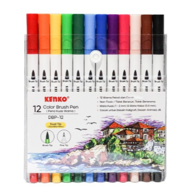 

BRUSH PEN / PENA KUAS KENKO 12 WARNA DBP-12