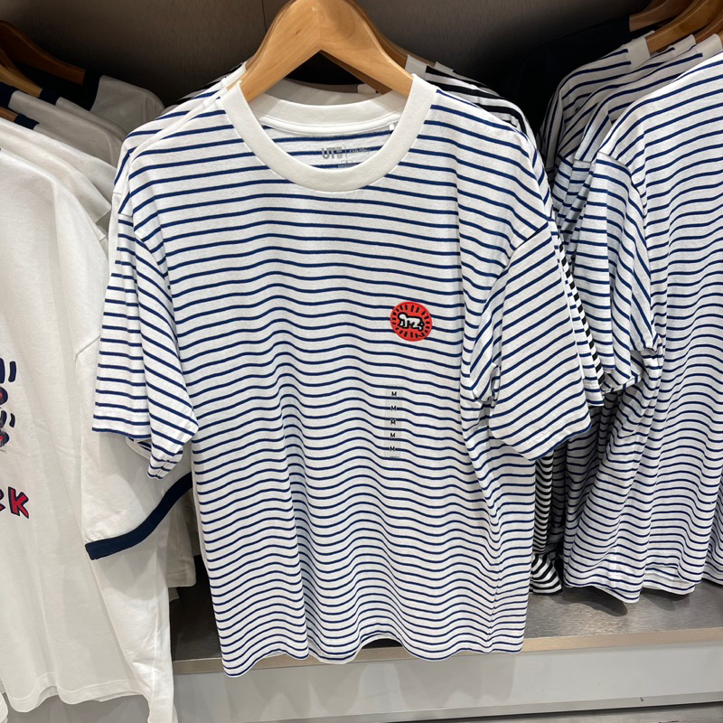 Tshirt Uniqlo Man Keith Haring stripe