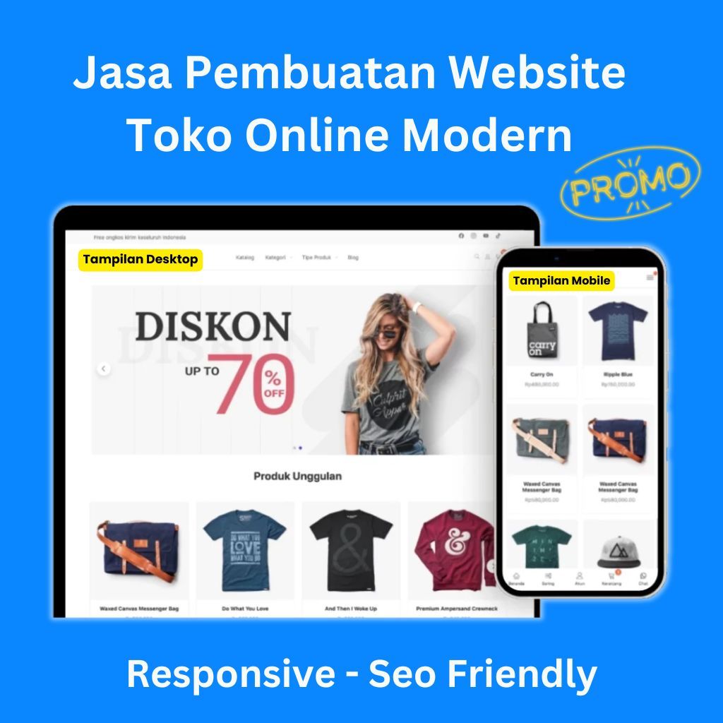 Jasa Website Toko Online Murah Modern Fitur Whatsapp Responsive Profesional