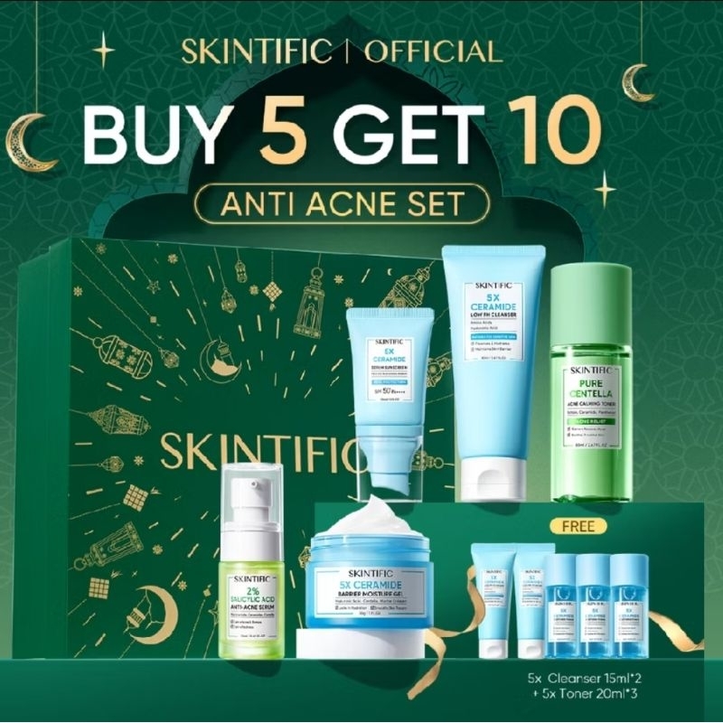 [SKINTIFIC] Paket Acne Set isi 10 pcs - Menghilangkan Jerawat