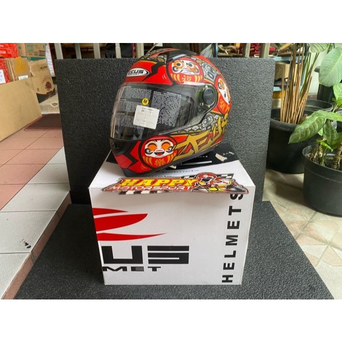 HELM FULL FACE ZEUS ZS-811 MBLK/AL35 RED