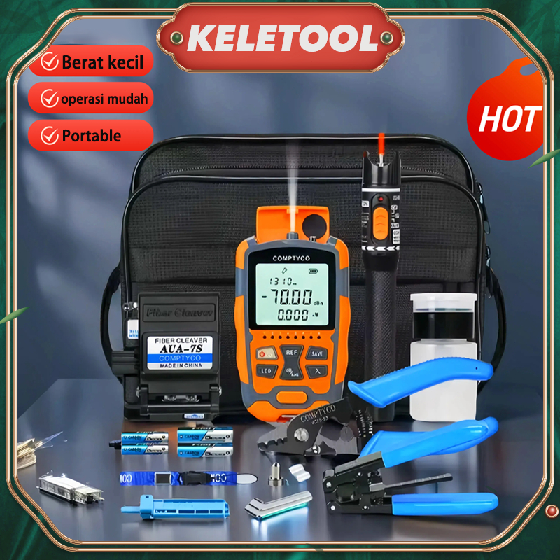 AUA-7S Alat Serat connector fiber optik toolkit set ftth kit kabel fo set toolkit set ftth paket fib