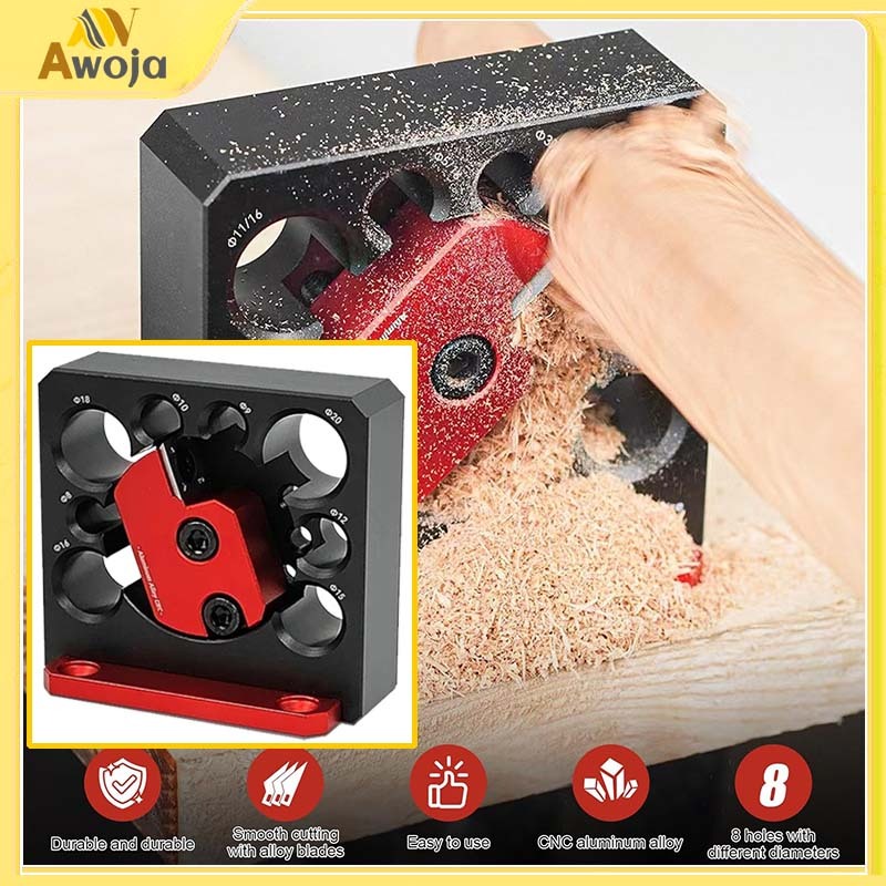 Alat Pembuat Dowel Maker Aluminium 8mm-20mm dengan Pahat Karbida Alat Tambahan Batang Bulat Dowel Pe