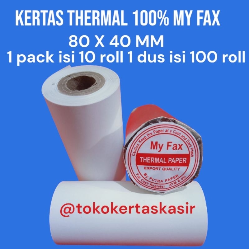 

Kertas Thermal murah 80x40mm 10roll