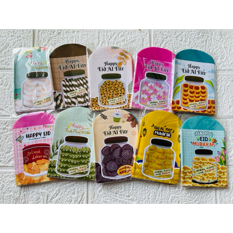 

100 pcs amplop medium motif kue lebaran