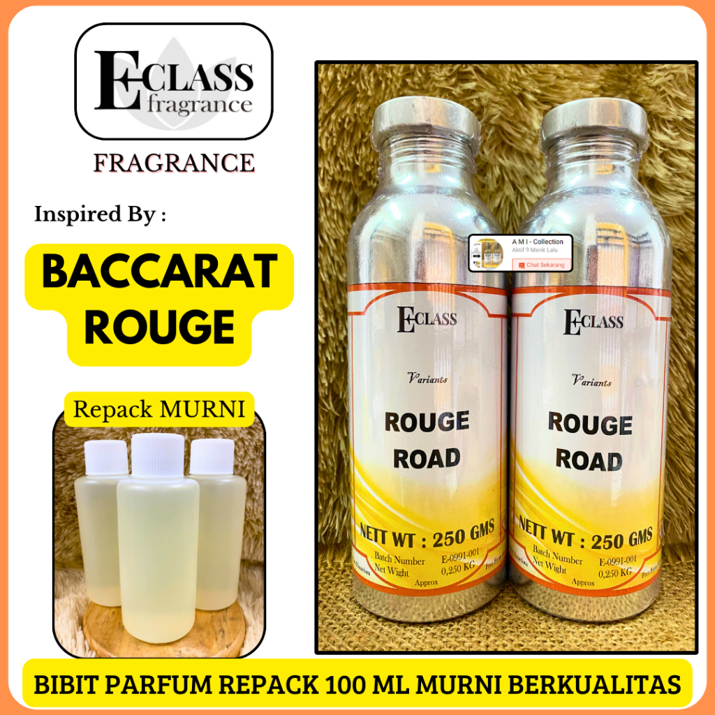 Bibit Parfum Repack 100 ML BACCARAT ROUGE Repack Eclass Fragrance - Parfume Non Alkohol - Bibit Parf