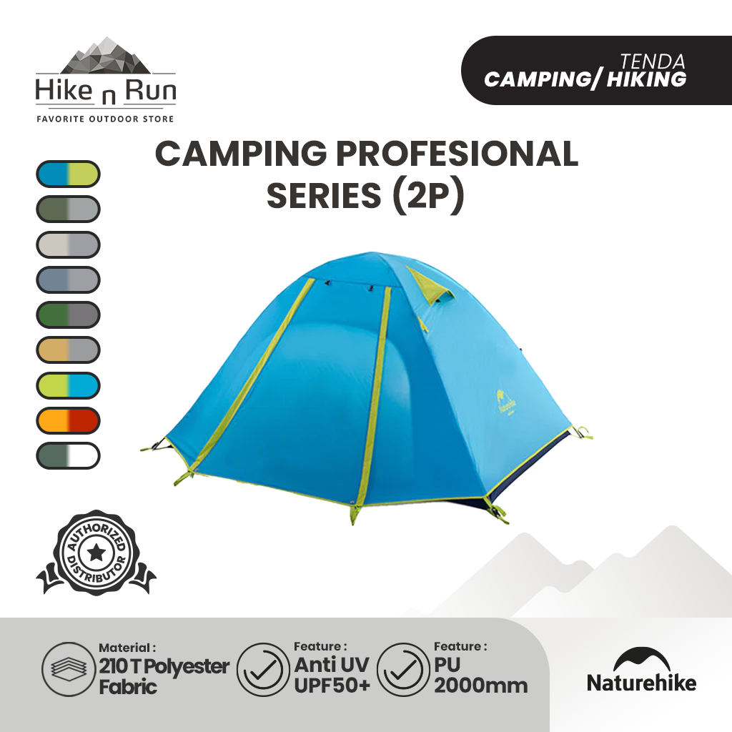 Naturehike NH18Z022-P P-Series Tenda Camping 2 Orang