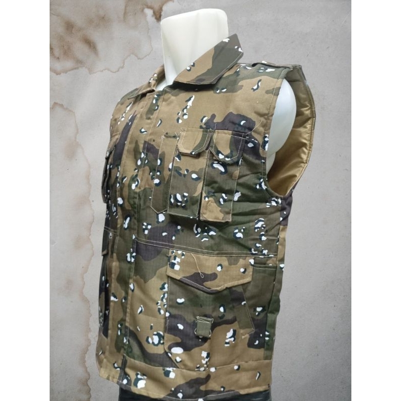 rompi loreng gurun tutul tactical / rompi grib jaya loreng polos