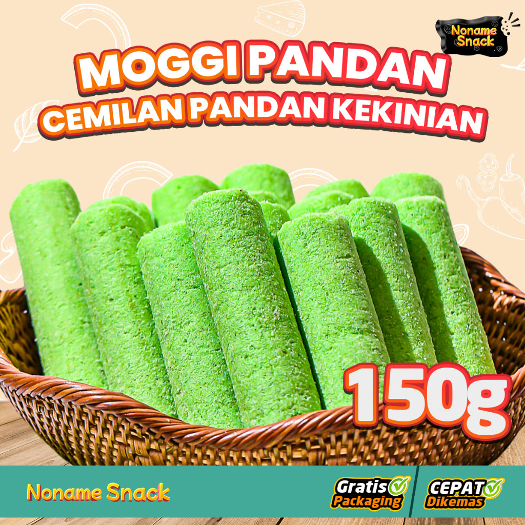 

NoName Snack - Moggi Pandan Snack Anak Grosir 150Gr