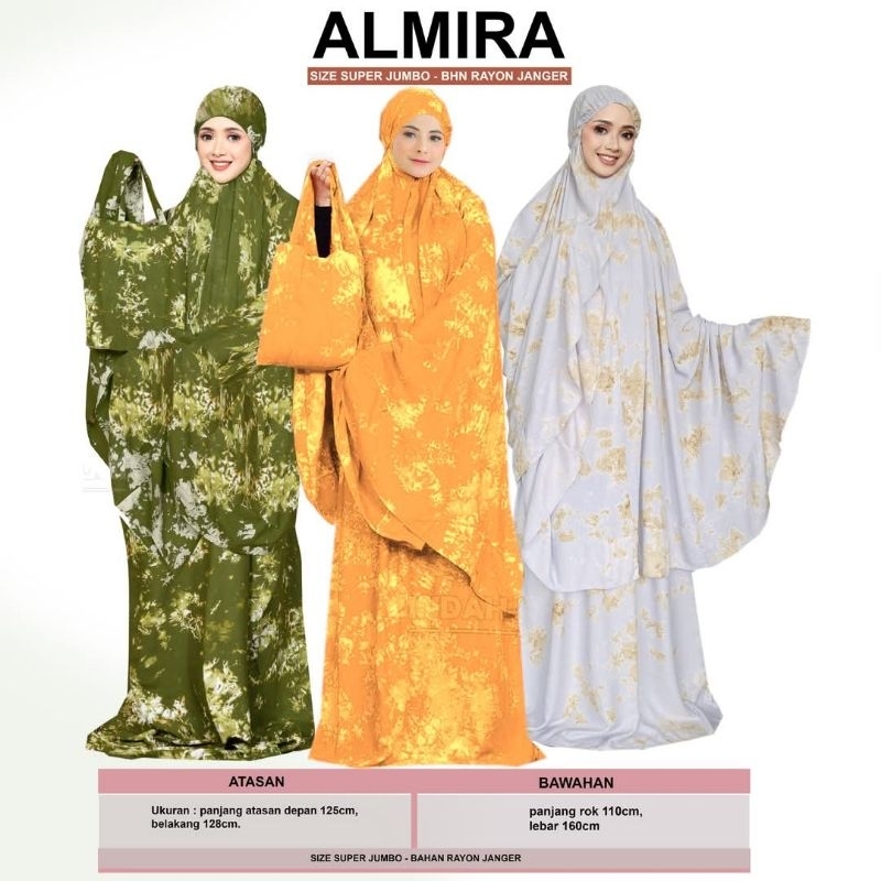 MUKENA BALI ALMIRA MOTIF TEI DYE SUPER JUMBO
