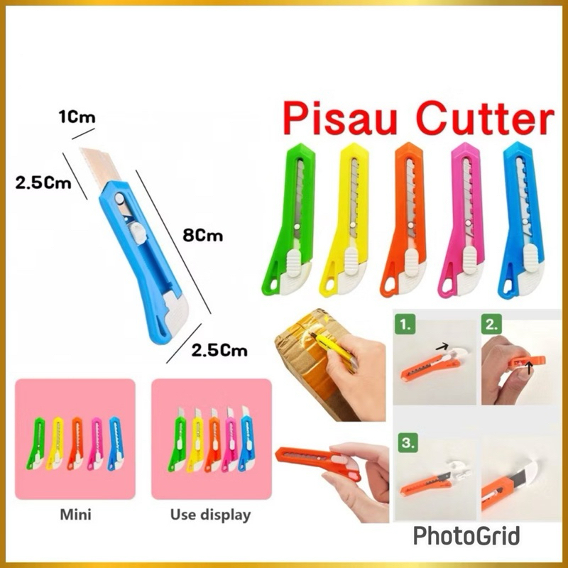 

Pisau Cutter Mini Gantungan Kunci Pisau Cutter Kecil Silet Tajam Pemotong Praktis