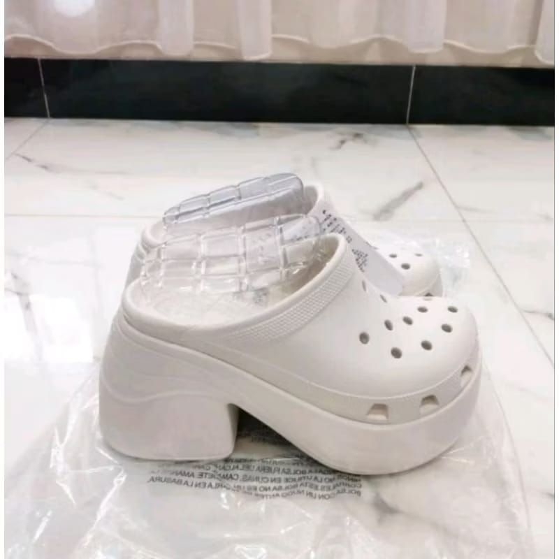 sandal Crocs siren clog / wedges 10cm / Crocs wanita / sandal baim / sandal Fuji / sandal kodok