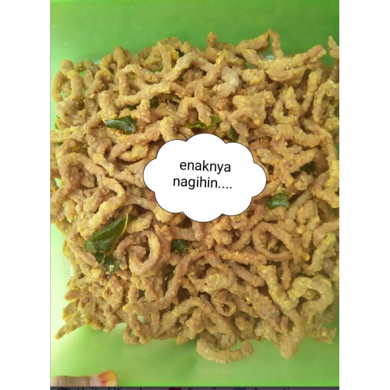 

usus crispy daun jeruk enak, gurih,renyah murah meriah isi 500gr