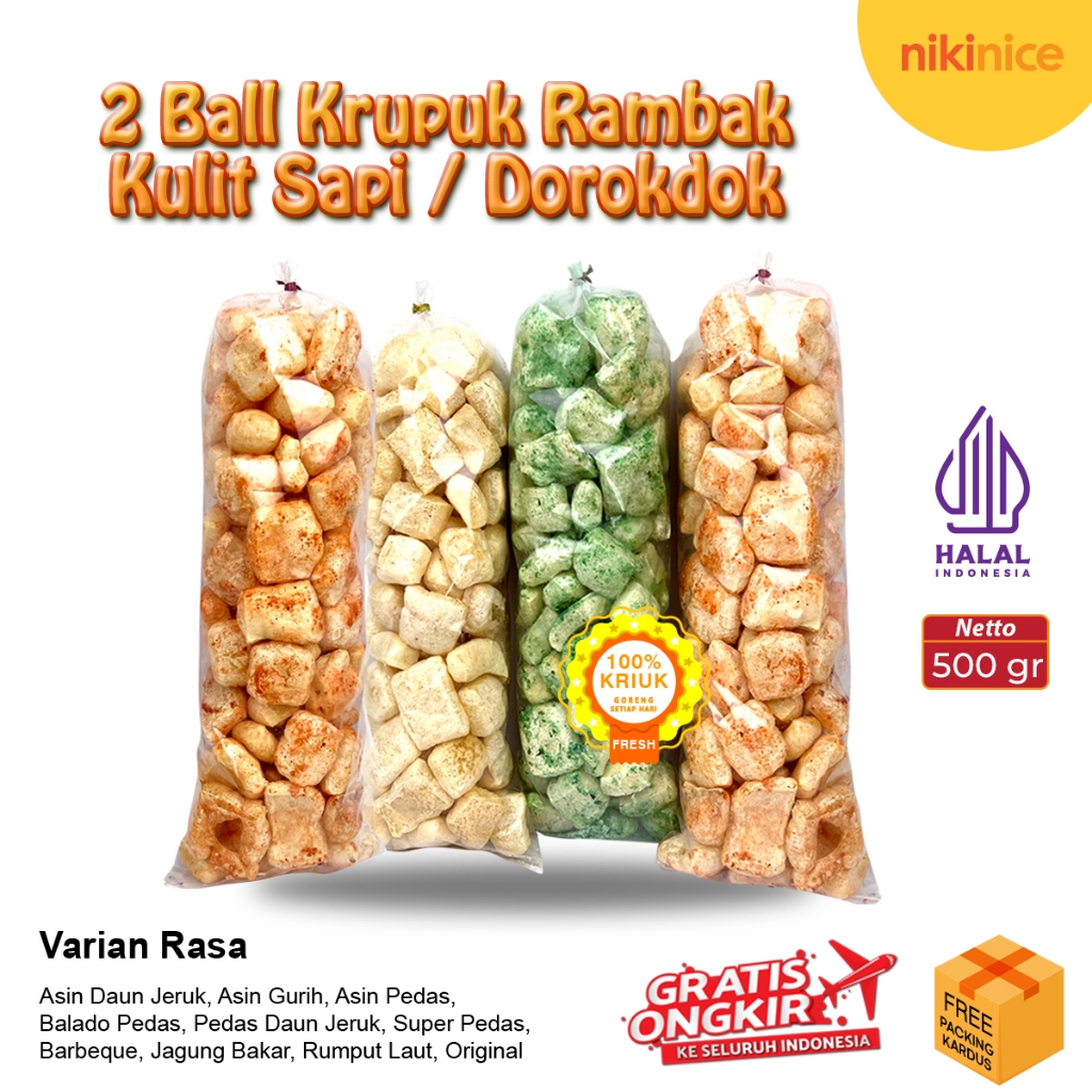 

Kerupuk Rambak 500 Gram Kerupuk Dorokdok Kerupuk Kulit Sapi Halal Viral Aneka Rasa Enak
