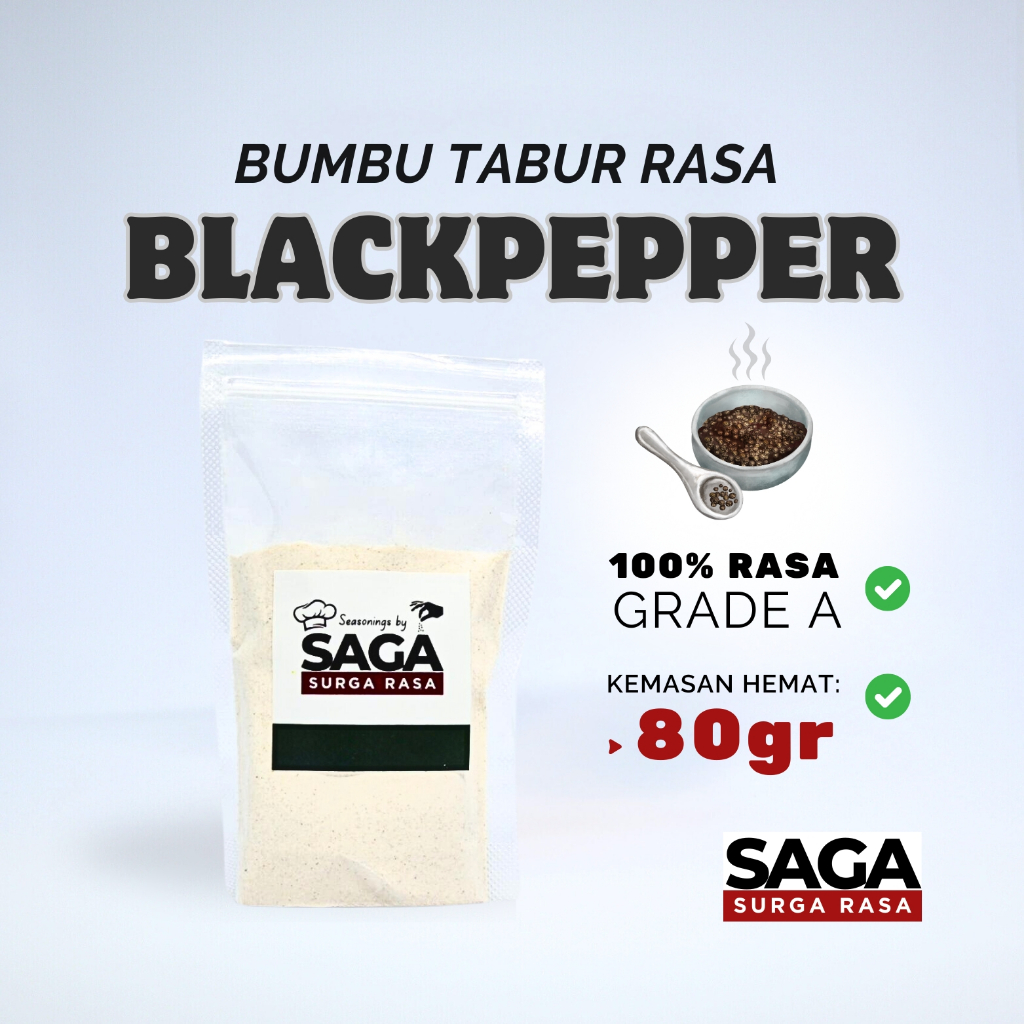 

SURGA RASA Bumbu Tabur Blackpepper - Bumbu Tabur Rasa & Bubuk Tabur Premium
