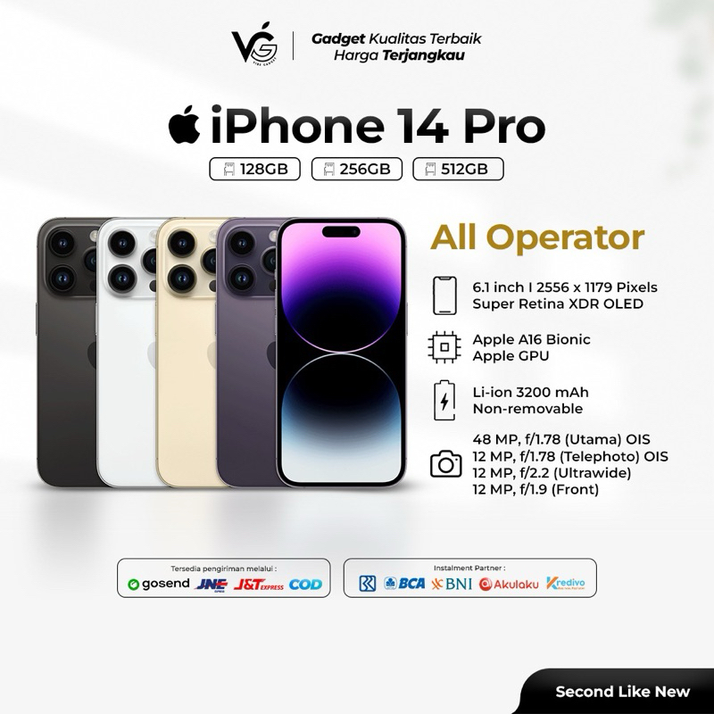 Second iPhone 14 Pro 128gb 256gb Fullset No Minus