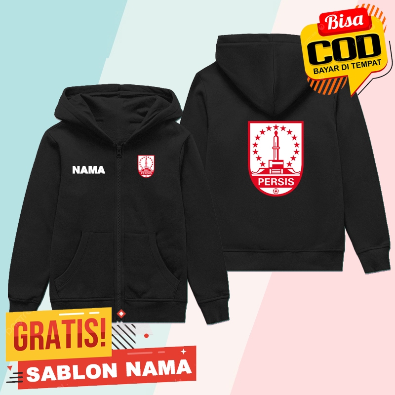 Jaket Hoodie Zipper Anak Persis Solo / Jaket Sleting Anak Laki Laki & Perempuan Custom Nama Persis S
