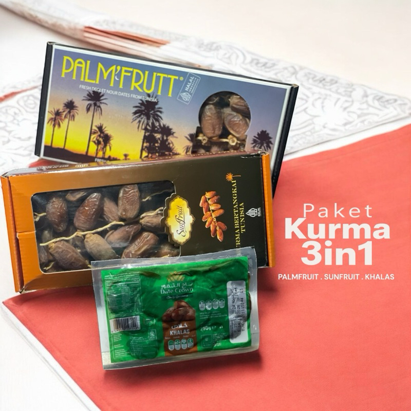 

Kurma Paket 3in1 Palm Fruit Sun Fruit Khalas