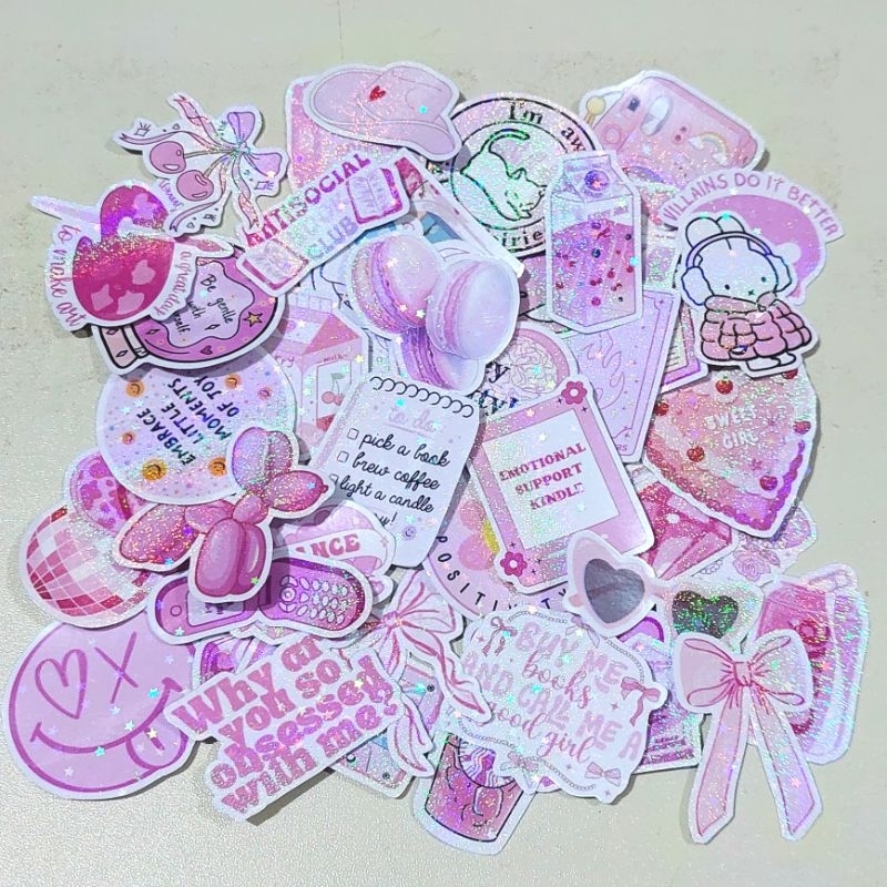 

Coqueete Pink Sticker Holo Pack 41 PCS by Hippickers