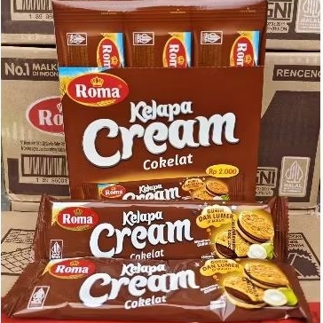 

ROMA KELAPA CREAM SUSU VANILLA-COKELAT 1 DUS BISKUIT ROMA