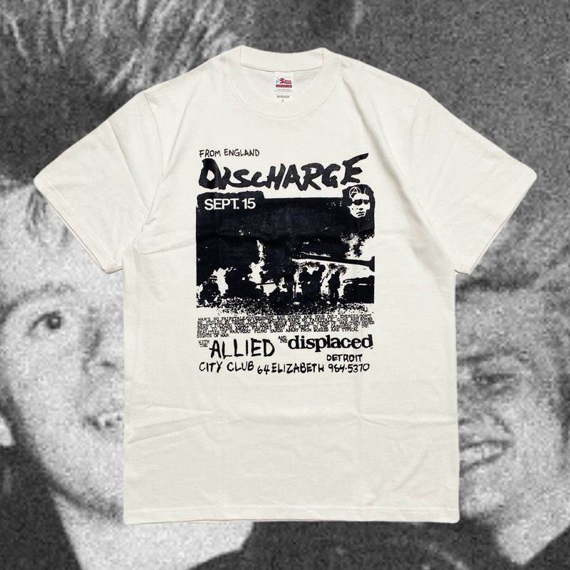Kaos Band punk tshirt discharge tag stitch supply
