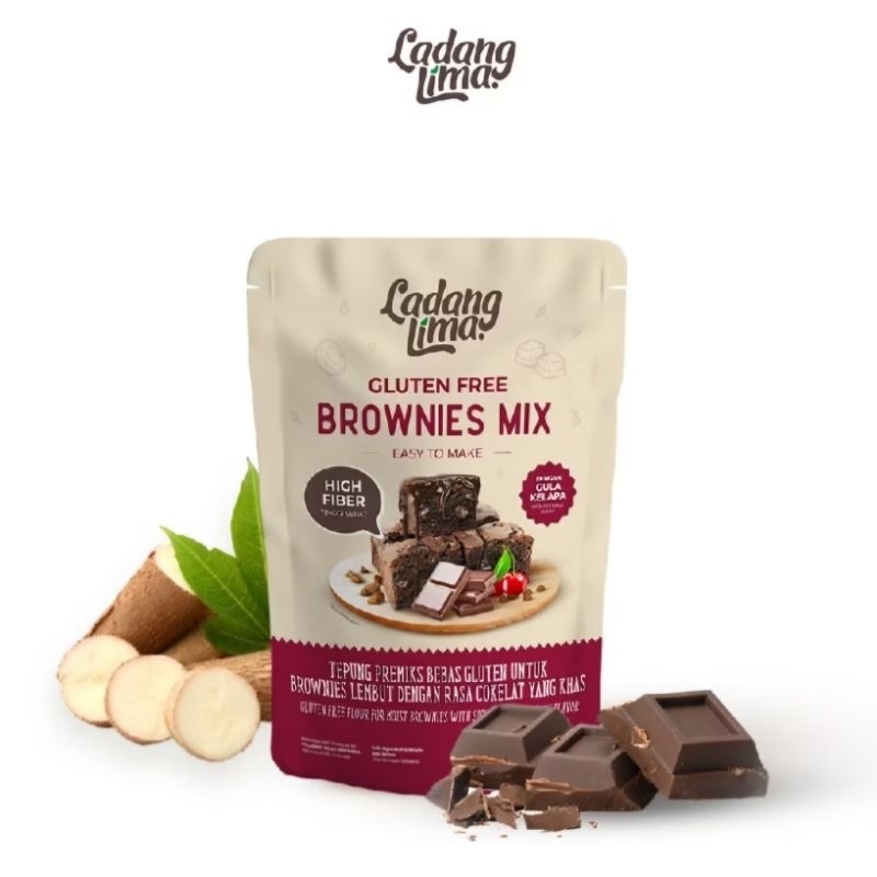 

Ladang Lima | BROWNIES Mix - 230gr | Tepung Premix Brownie GLUTEN FREE